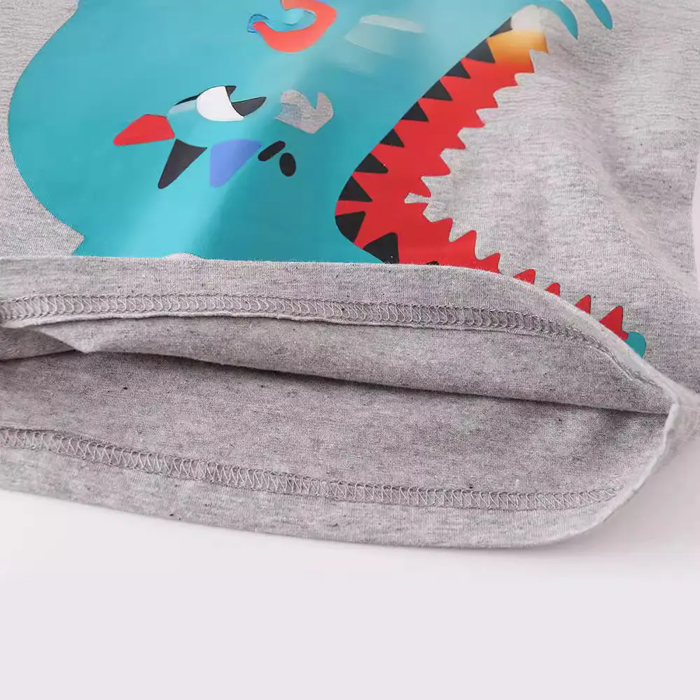 Boys Long Sleeve Grey T-Shirt Spring Autumn - Image 3
