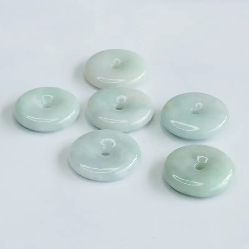 Jade Peace Pendant Buttons Light Green 100 Pcs - Image 3