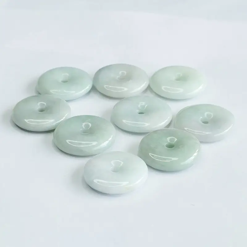 Jade Peace Pendant Buttons Light Green 100 Pcs - Image 4