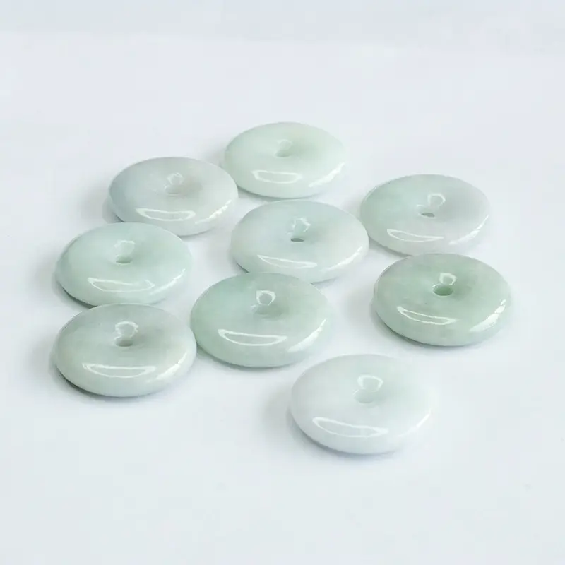 Jade Peace Pendant Buttons Light Green 100 Pcs - Image 5