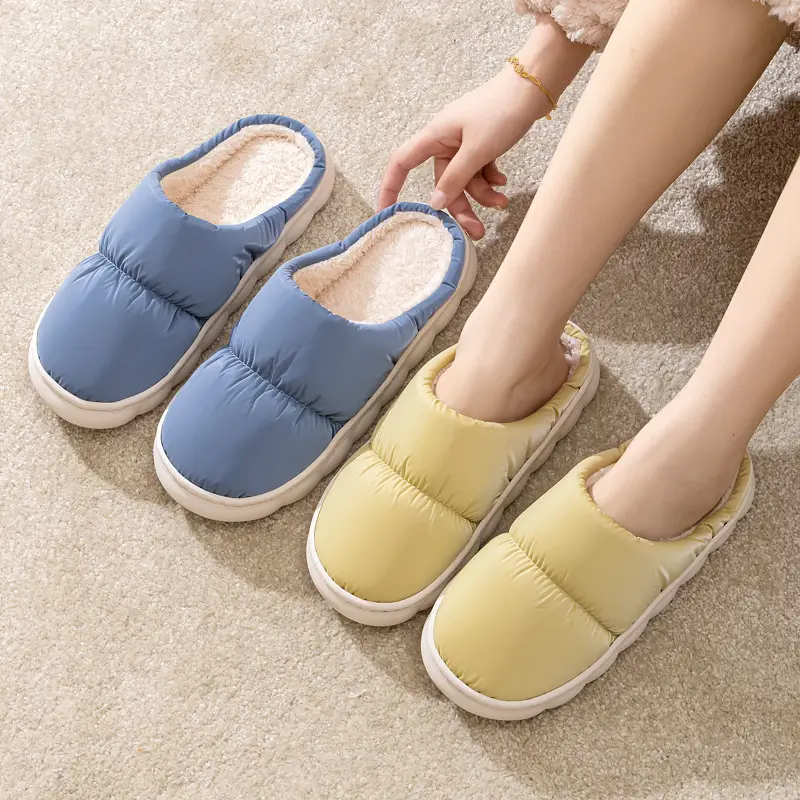 2026 New Cotton Slippers for Autumn and Winter, Indoor Thick-Soled Non-Slip Home Warm Plush Slippers for Men and Women Couples, Export Slippers