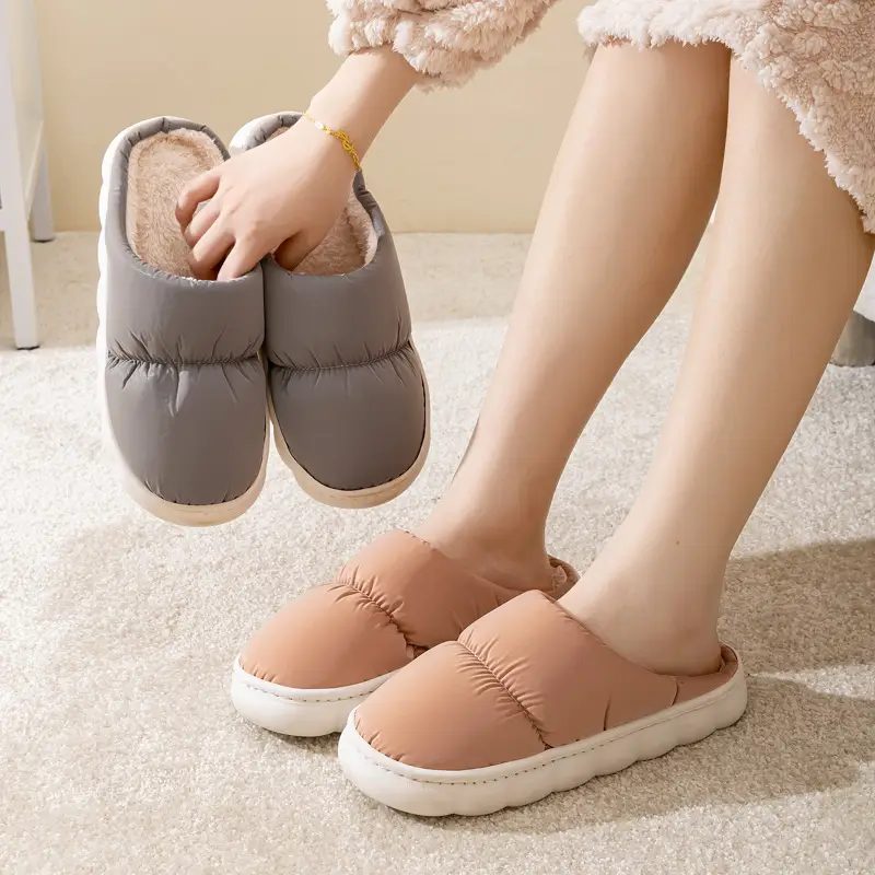 2026 New Cotton Slippers for Autumn and Winter, Indoor Thick-Soled Non-Slip Home Warm Plush Slippers for Men and Women Couples, Export Slippers