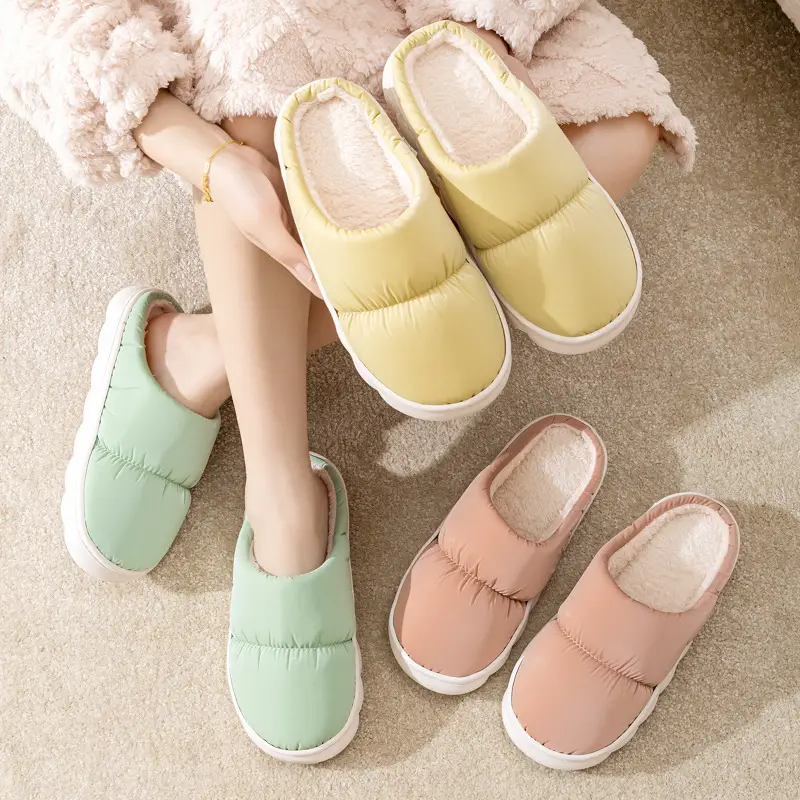 2026 New Cotton Slippers for Autumn and Winter, Indoor Thick-Soled Non-Slip Home Warm Plush Slippers for Men and Women Couples, Export Slippers