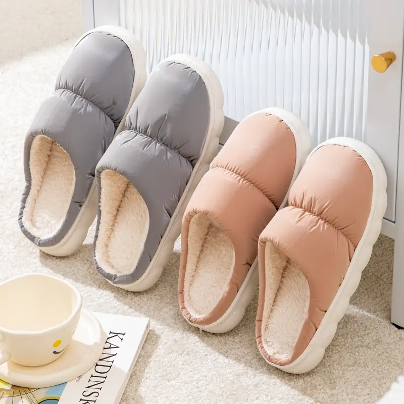 2026 New Cotton Slippers for Autumn and Winter, Indoor Thick-Soled Non-Slip Home Warm Plush Slippers for Men and Women Couples, Export Slippers