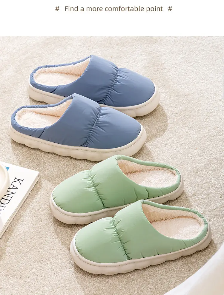 2026 New Cotton Slippers for Autumn and Winter, Indoor Thick-Soled Non-Slip Home Warm Plush Slippers for Men and Women Couples, Export Slippers — feature 16