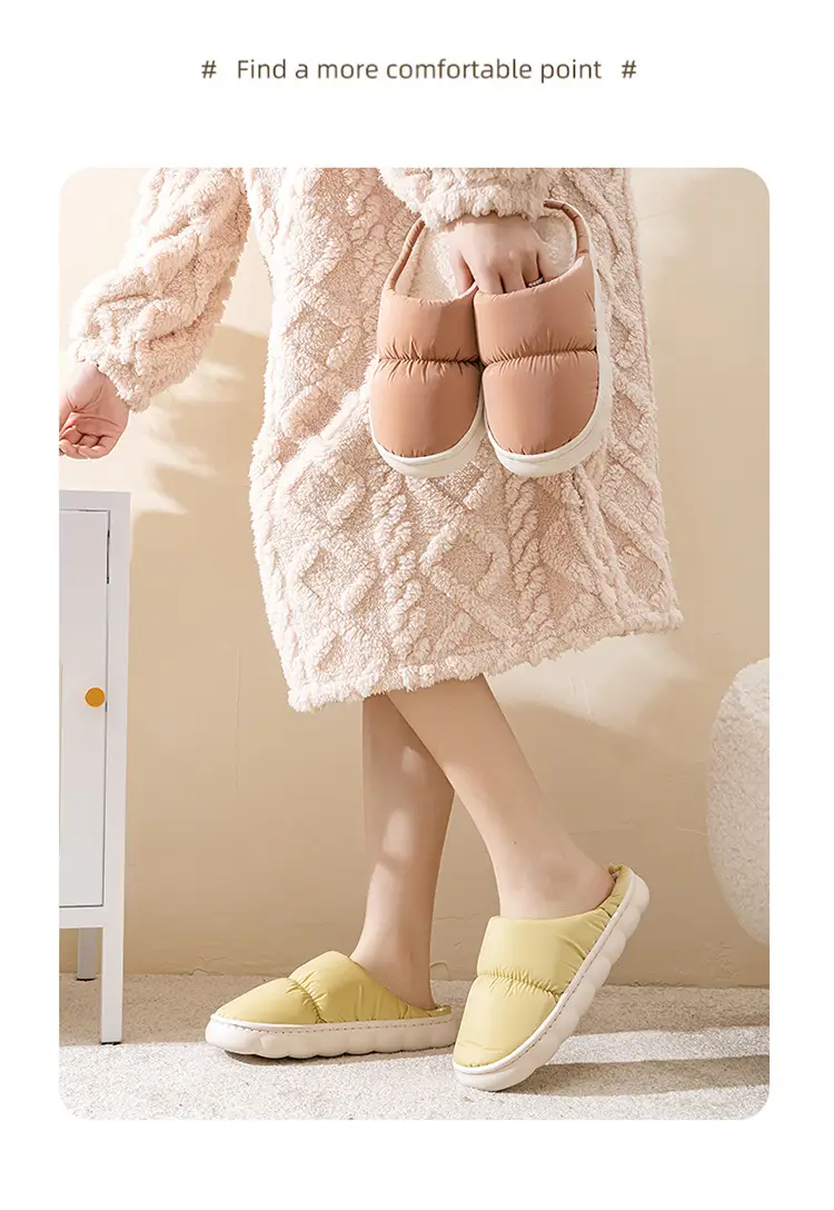 2026 New Cotton Slippers for Autumn and Winter, Indoor Thick-Soled Non-Slip Home Warm Plush Slippers for Men and Women Couples, Export Slippers — feature 18