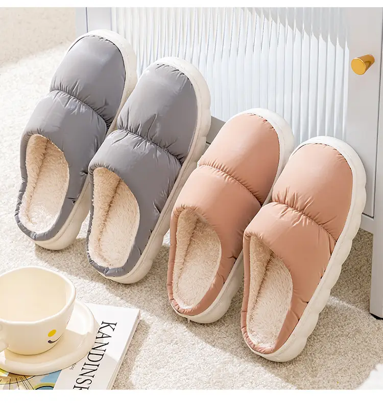 2026 New Cotton Slippers for Autumn and Winter, Indoor Thick-Soled Non-Slip Home Warm Plush Slippers for Men and Women Couples, Export Slippers — feature 19