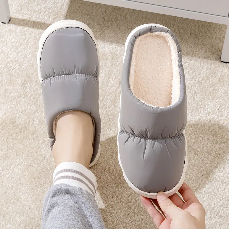 2026 New Cotton Slippers for Autumn and Winter, Indoor Thick-Soled Non-Slip Home Warm Plush Slippers for Men and Women Couples, Export Slippers