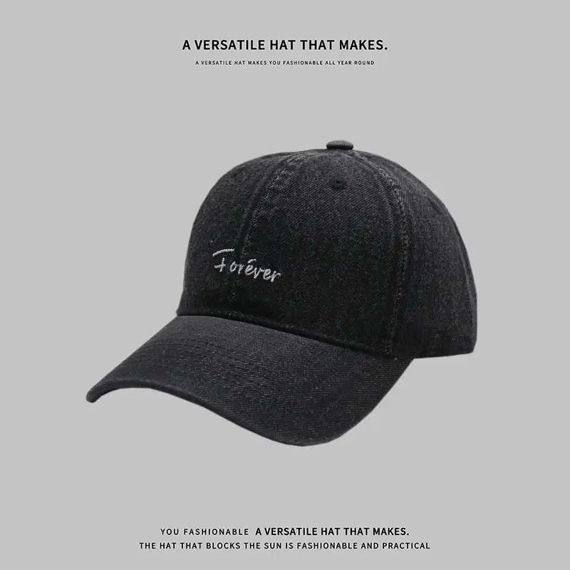 Men Women Denim Peaked Cap Navy Blue "AIRABLE" — feature 5
