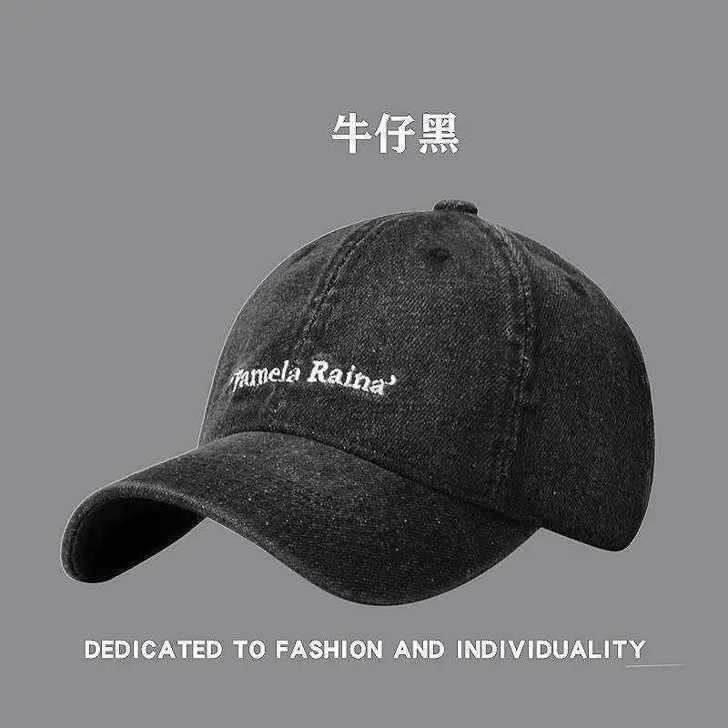 Men Women Denim Peaked Cap Navy Blue "AIRABLE" - Image 6