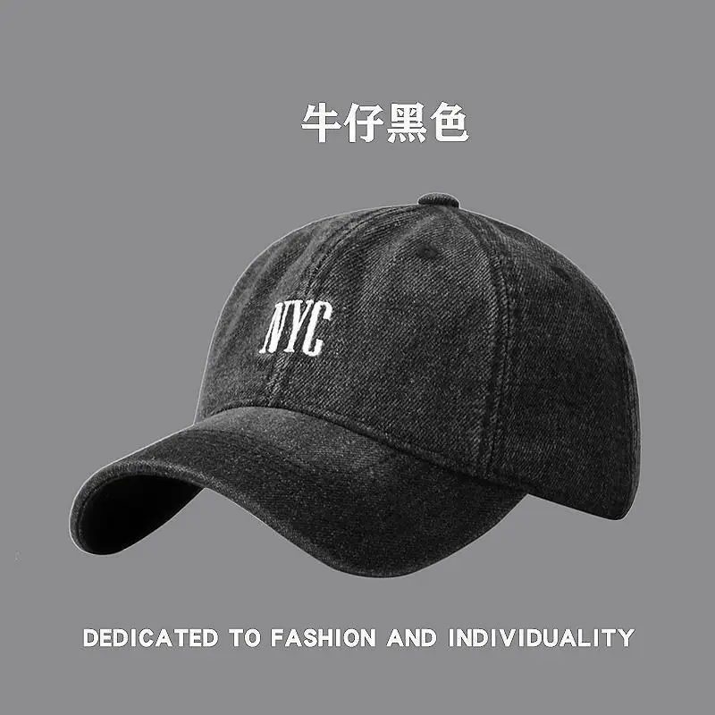 Men Women Denim Peaked Cap Navy Blue "AIRABLE" - Image 8