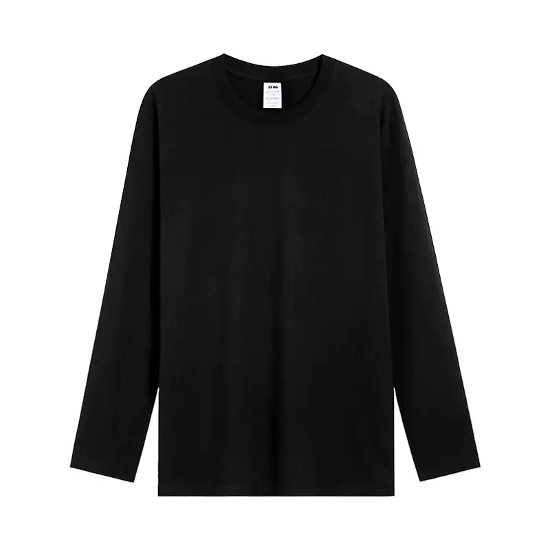 Men Blue Cotton Long Sleeve T-Shirt 230g
