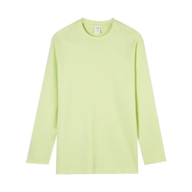 Men Blue Cotton Long Sleeve T-Shirt 230g