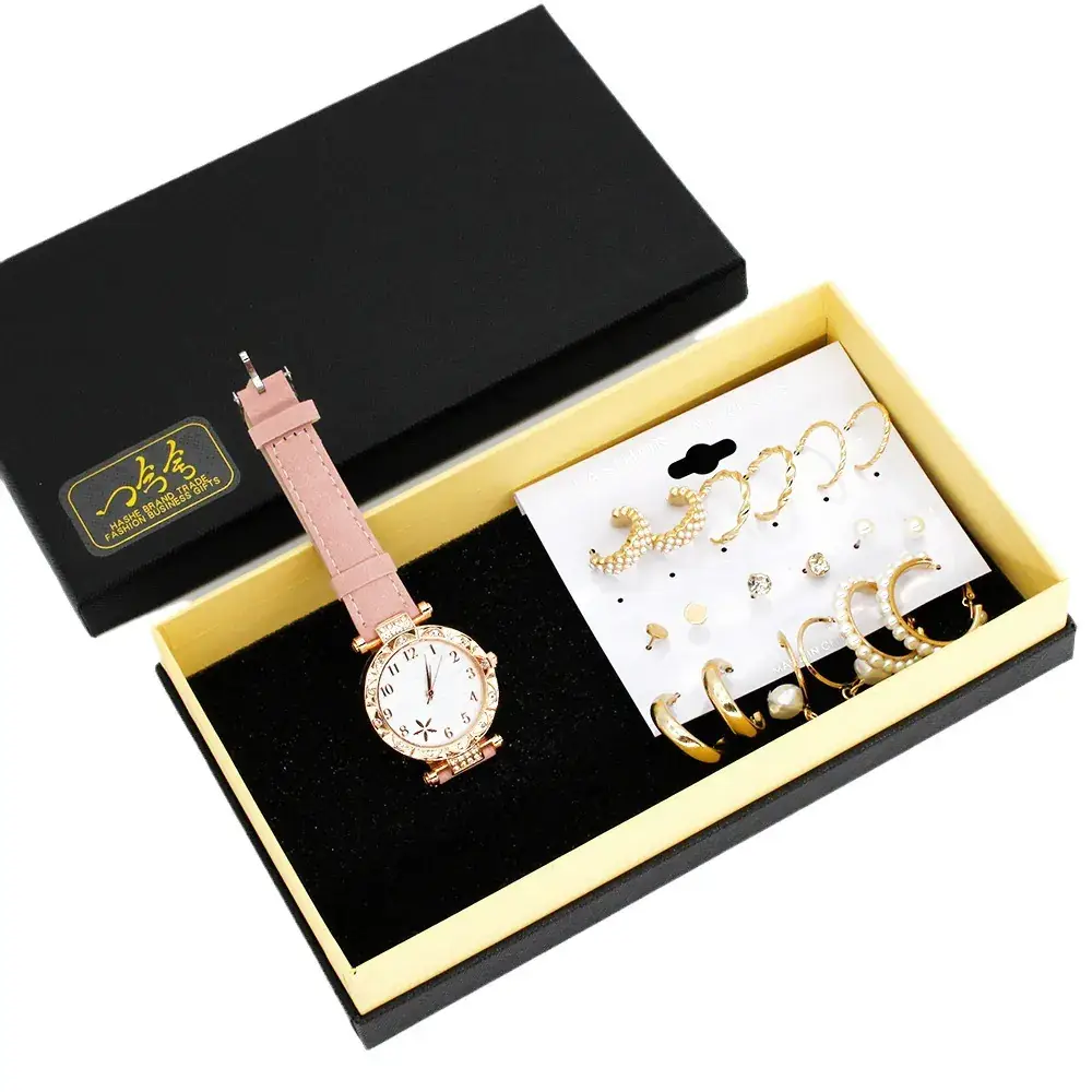 Women's Green Watch & Earrings Jewelry Set - Image 16