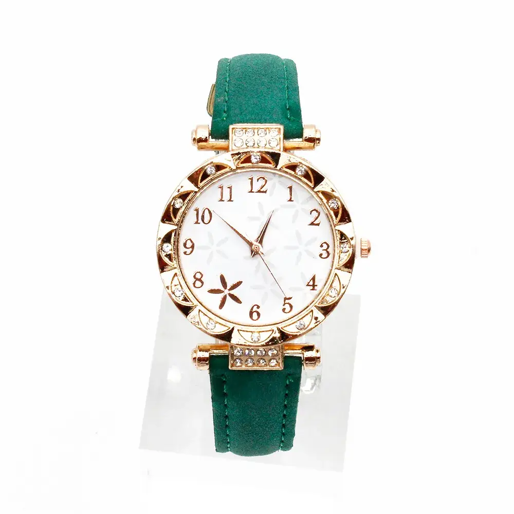 Women's Green Watch & Earrings Jewelry Set - Image 12