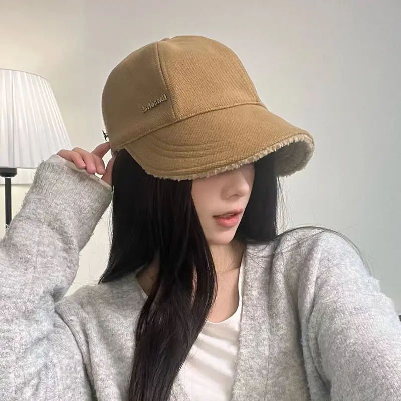Warm Fisherman Hat for Kids Autumn Winter Big Head Thick Wide Brim — feature 11
