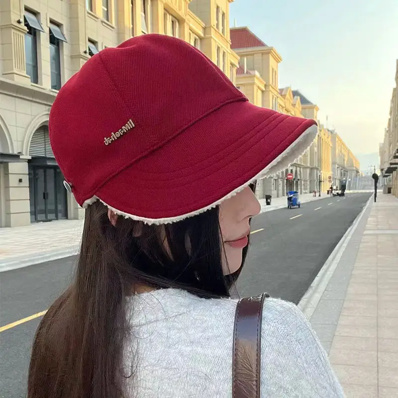 Warm Fisherman Hat for Kids Autumn Winter Big Head Thick Wide Brim — feature 19
