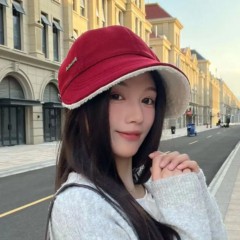 Warm Fisherman Hat for Kids Autumn Winter Big Head Thick Wide Brim — feature 20