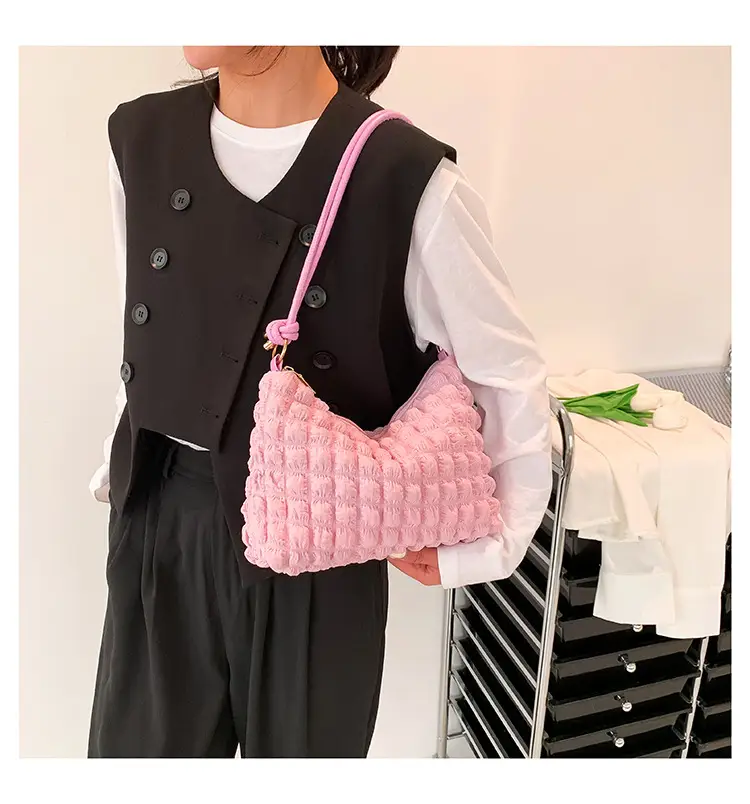 Black Faux Fur Shoulder Bag for Women — feature 11