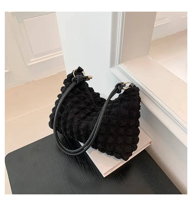 Black Faux Fur Shoulder Bag for Women — feature 22
