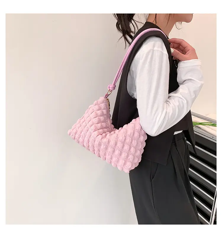 Black Faux Fur Shoulder Bag for Women — feature 9