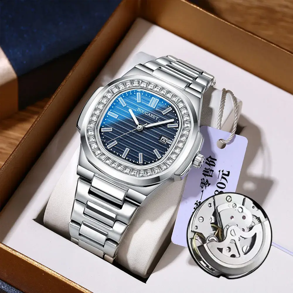 Men's Retro Parrot & Conch Watch Blue Luminous Waterproof - Image 5