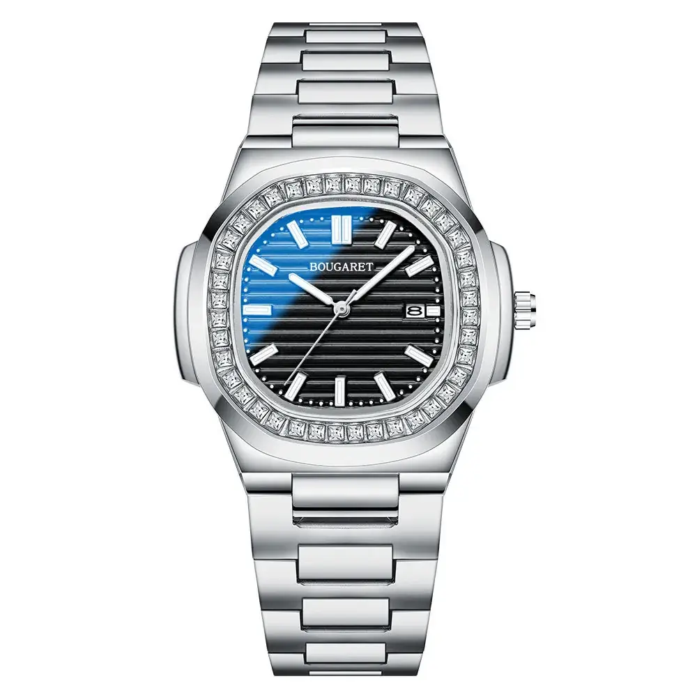Men's Retro Parrot & Conch Watch Blue Luminous Waterproof - Image 2