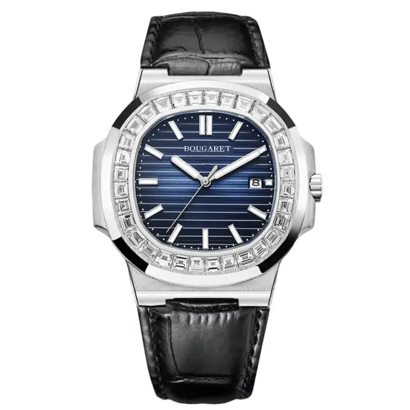 Men's Retro Parrot & Conch Watch Blue Luminous Waterproof - Image 3