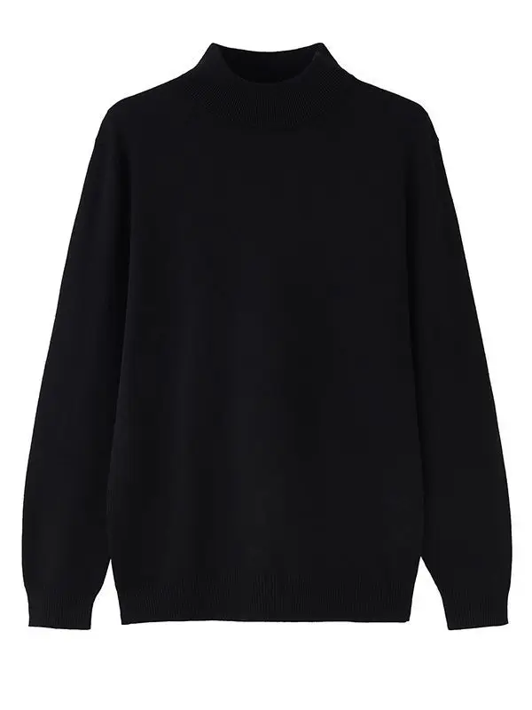 Winter Black Korean-style Men's Sweater Shirt - Image 6