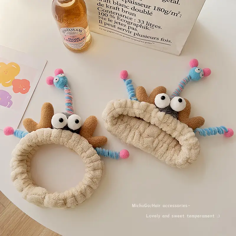 Plush Cartoon Face Scarf Hair Band Waterproof Non-Slip - Image 17