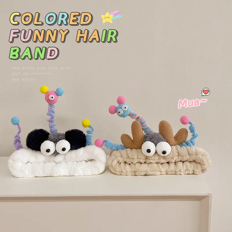 Plush Cartoon Face Scarf Hair Band Waterproof Non-Slip — feature 1