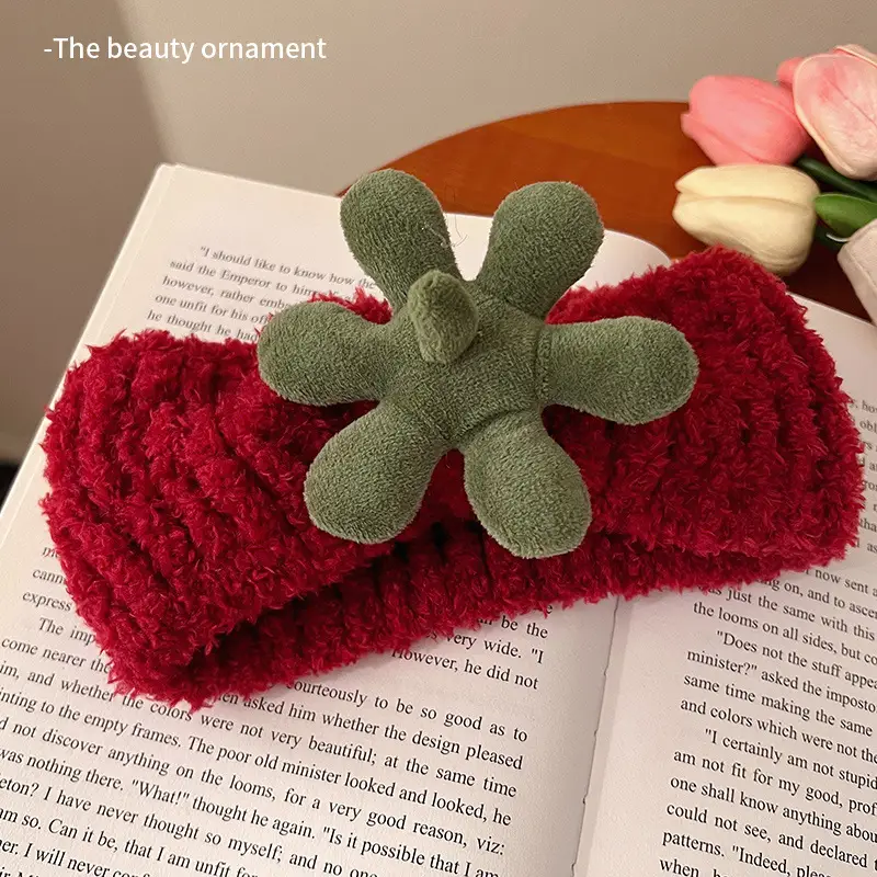 Plush Cartoon Face Scarf Hair Band Waterproof Non-Slip - Image 4