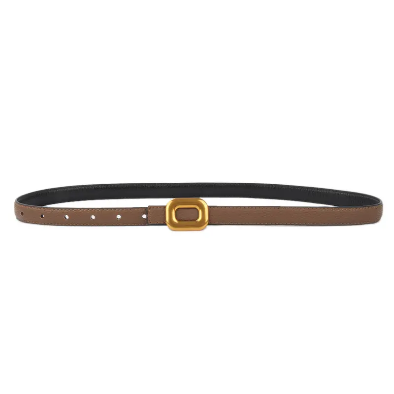 Litchi Leather Belt for Women Retro Classic Casual Pants Jeans - Image 14