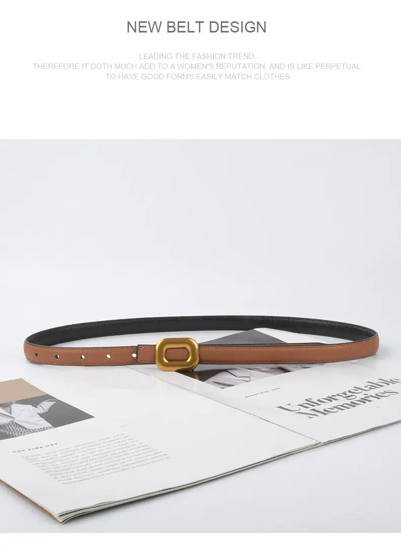 Litchi Leather Belt for Women Retro Classic Casual Pants Jeans β feature 11