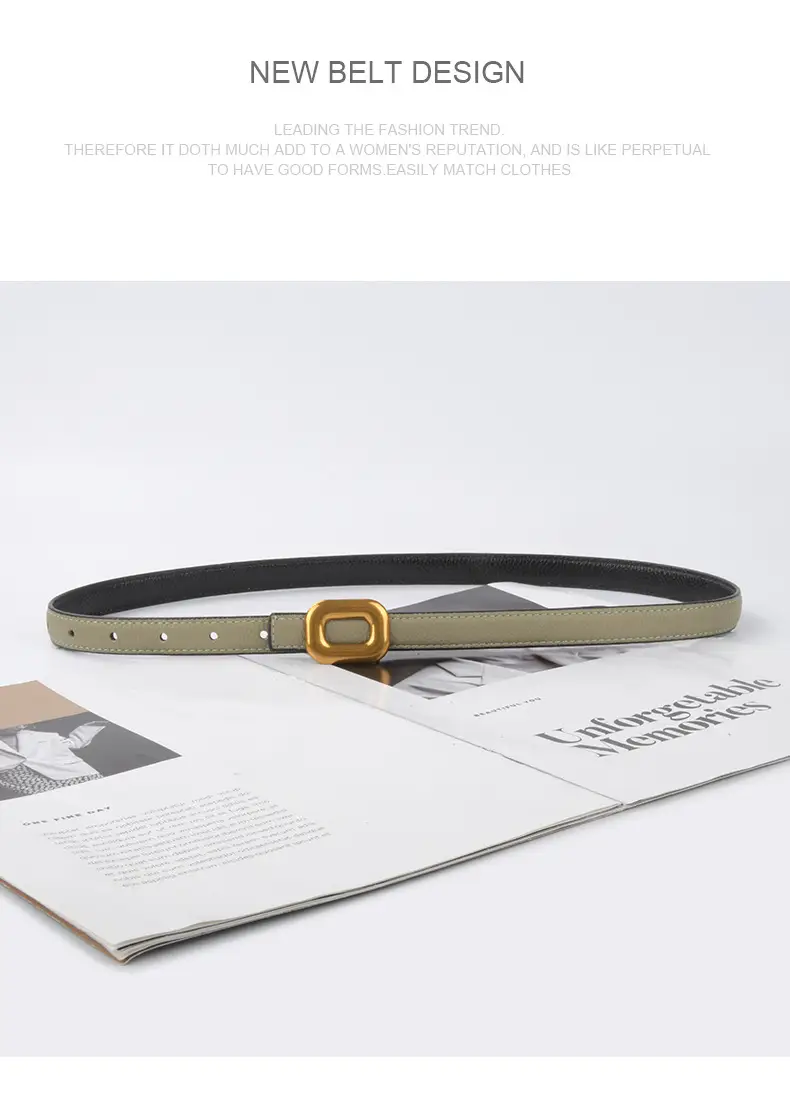 Litchi Leather Belt for Women Retro Classic Casual Pants Jeans β feature 12