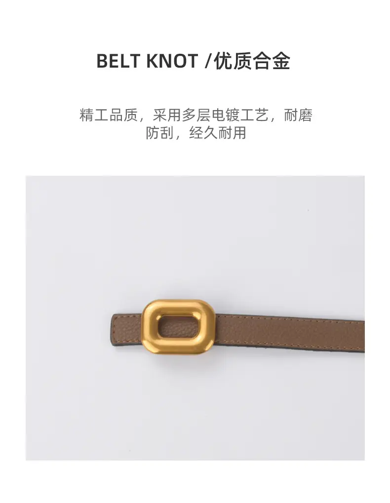 Litchi Leather Belt for Women Retro Classic Casual Pants Jeans β feature 7