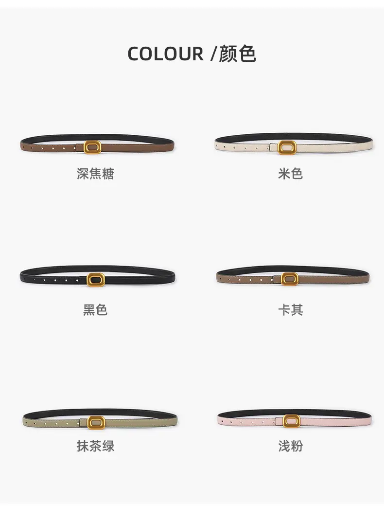 Litchi Leather Belt for Women Retro Classic Casual Pants Jeans β feature 9