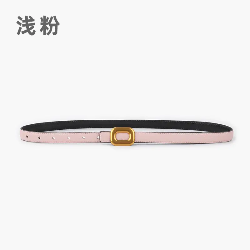 Litchi Leather Belt for Women Retro Classic Casual Pants Jeans - Image 5