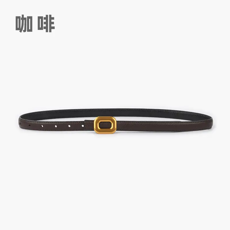 Litchi Leather Belt for Women Retro Classic Casual Pants Jeans - Image 6