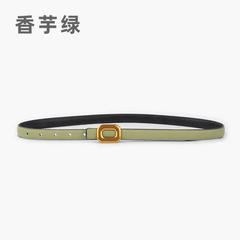 Litchi Leather Belt for Women Retro Classic Casual Pants Jeans - Image 7