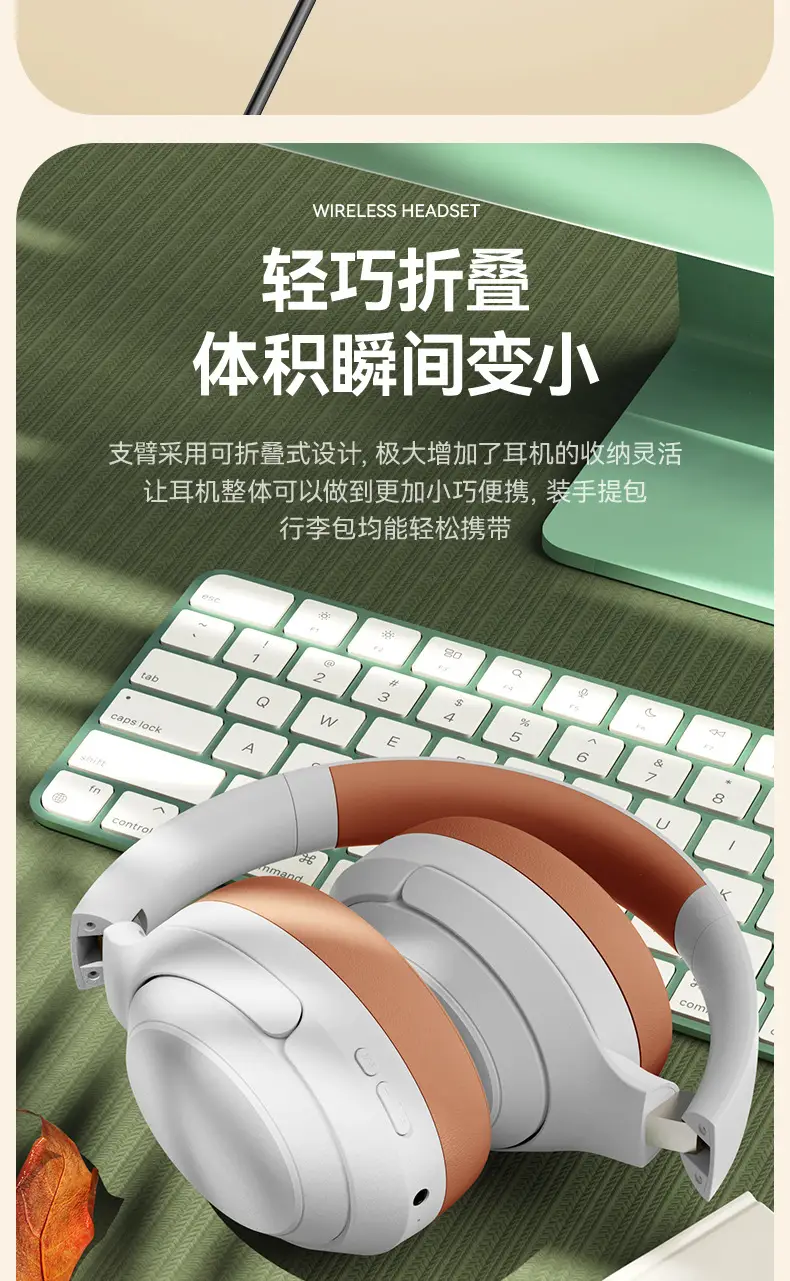 Pink Bluetooth Headset Long Battery Gaming Wireless — feature 14