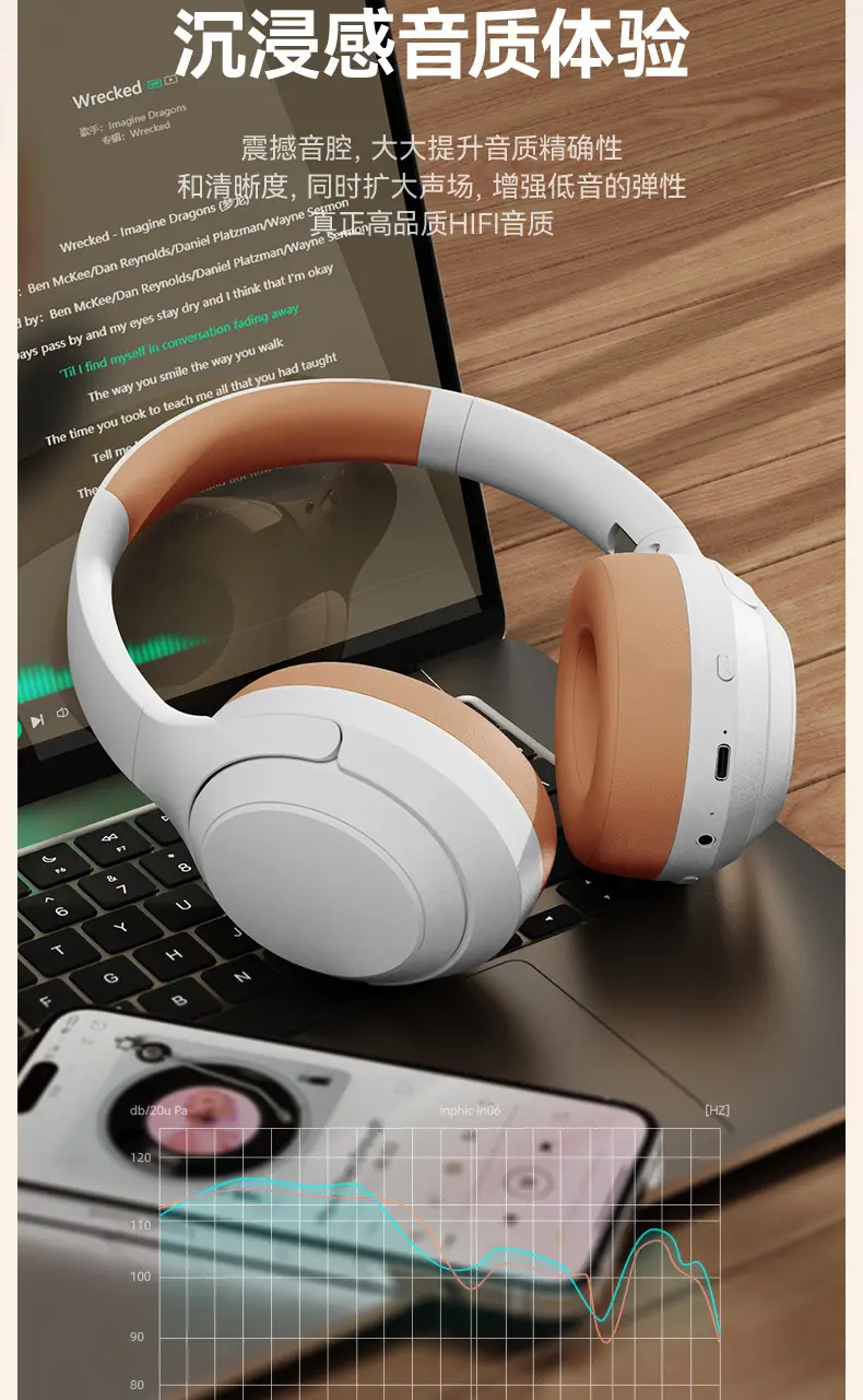 Pink Bluetooth Headset Long Battery Gaming Wireless — feature 6
