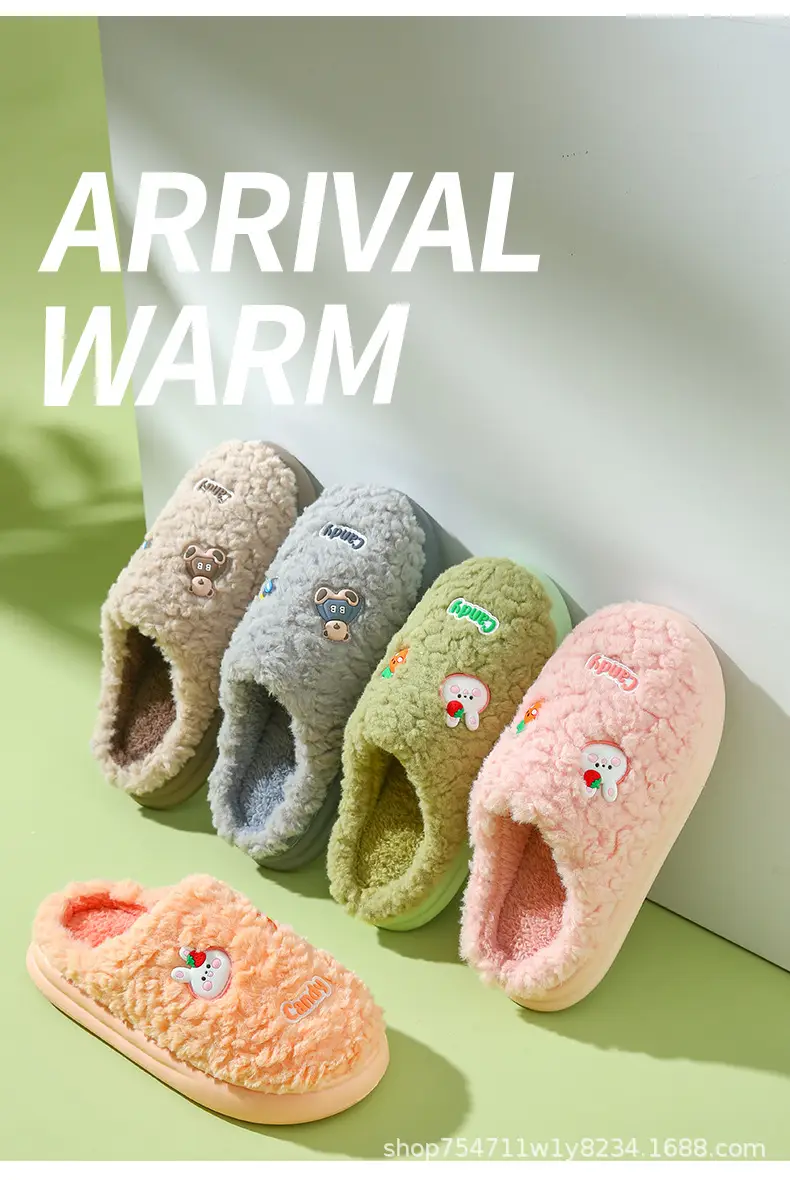 Cotton Slippers for Women in Autumn and Winter Household Thick-Soled Non-Slip Indoor Home Wear-Resistant Plush Warm Couple Cotton Slippers for Men — feature 4