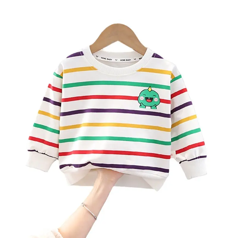 Boys Striped Long Sleeve T-Shirt 1+ Years - Image 4