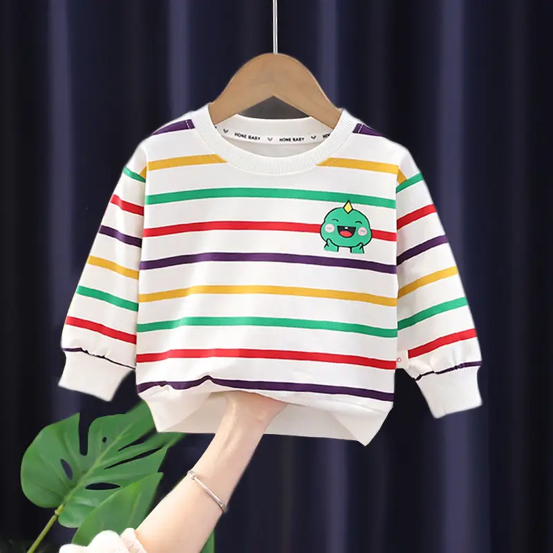 Boys Striped Long Sleeve T-Shirt 1+ Years — feature 1