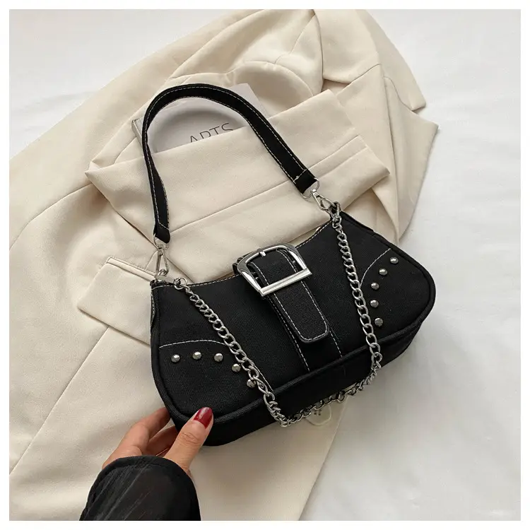 2023 Retro Canvas Shoulder Bag Set with Chain Strap — feature 23