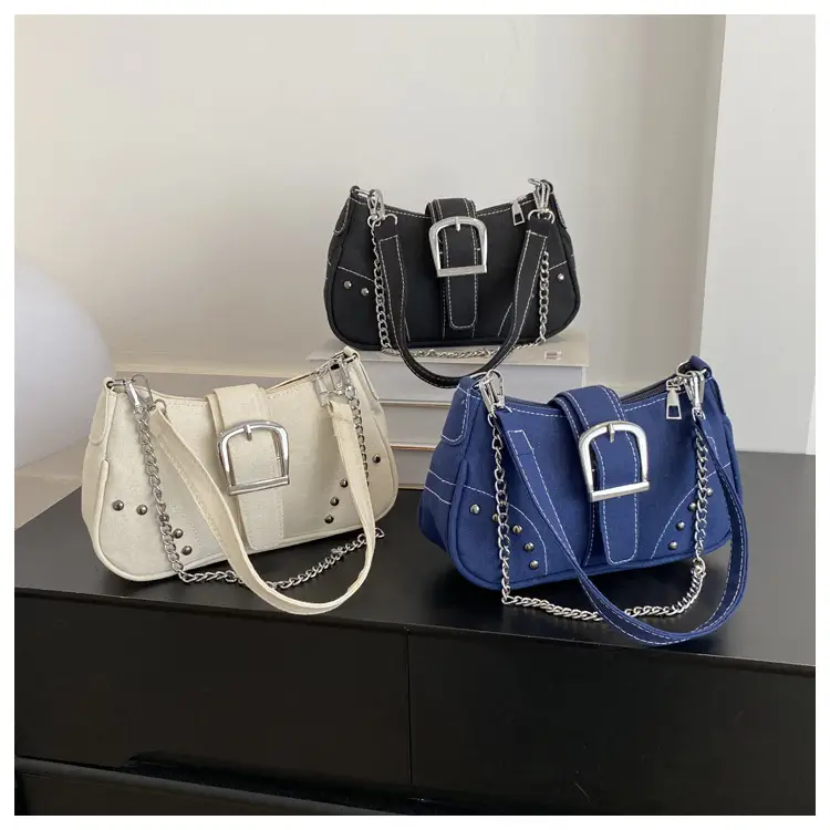 2023 Retro Canvas Shoulder Bag Set with Chain Strap — feature 24