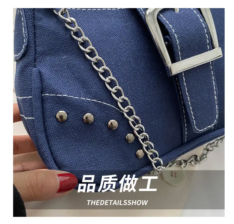 2023 Retro Canvas Shoulder Bag Set with Chain Strap — feature 5