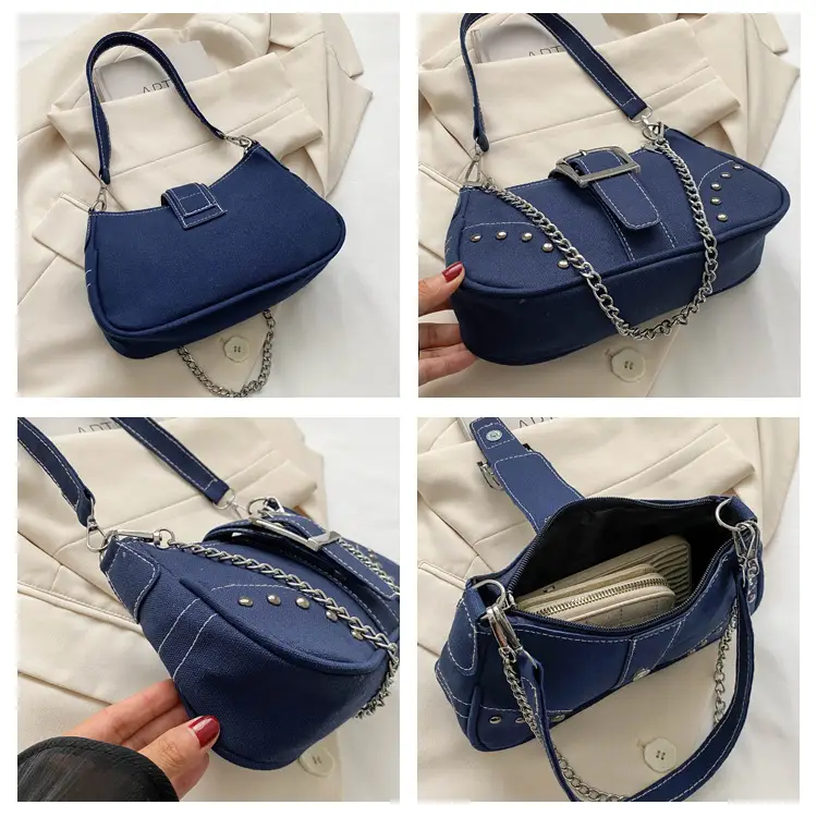 2023 Retro Canvas Shoulder Bag Set with Chain Strap — feature 8