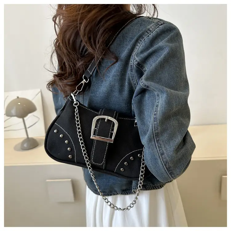 2023 Retro Canvas Shoulder Bag Set with Chain Strap — feature 9